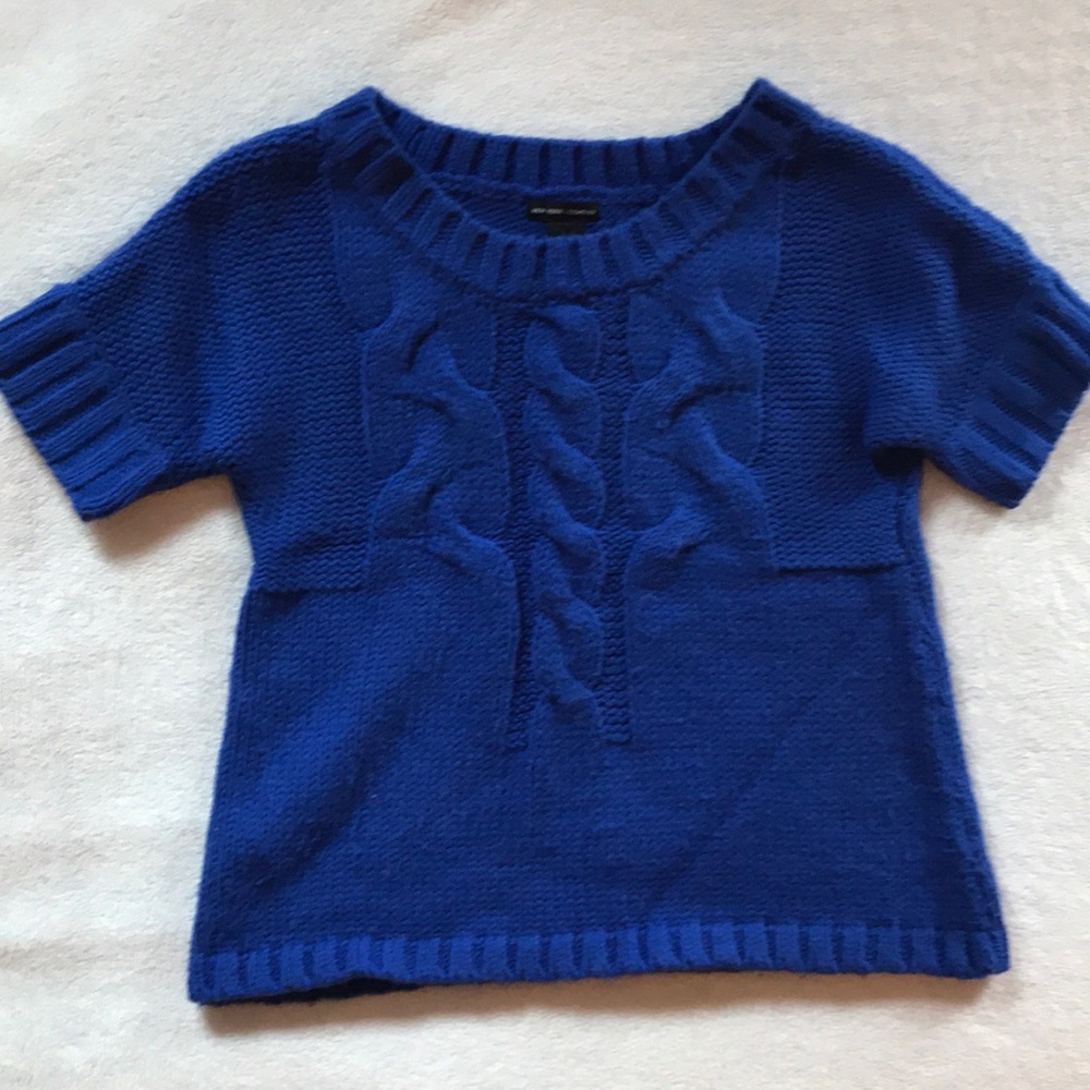 New York and Company short sleeve blue sweater